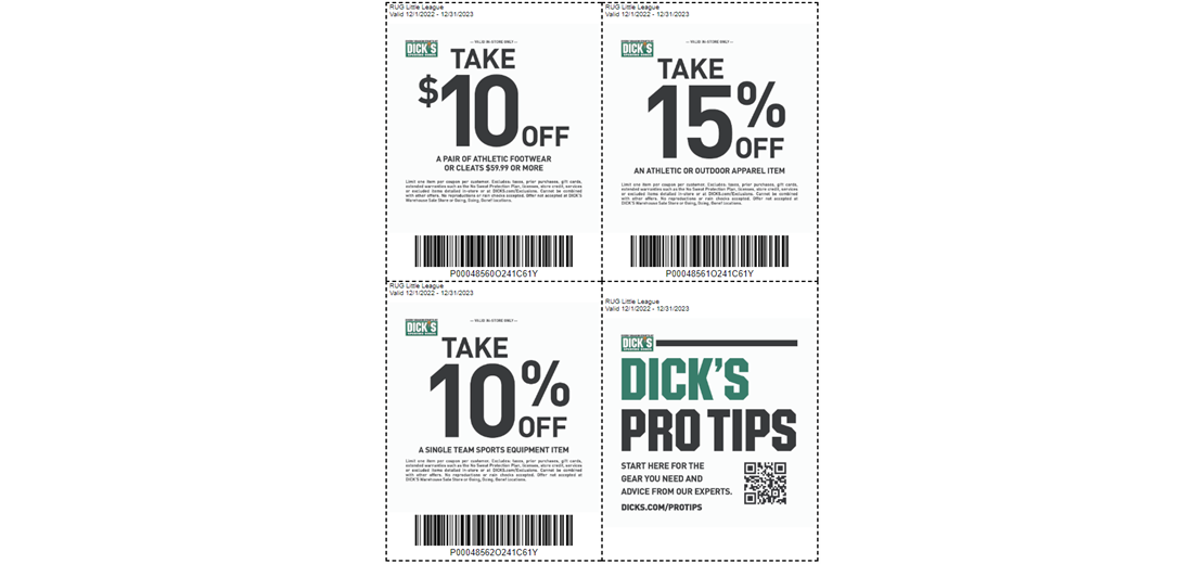 Dick's Discount Coupons